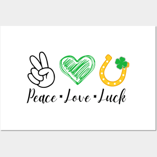 PEACE LOVE LUCK Posters and Art